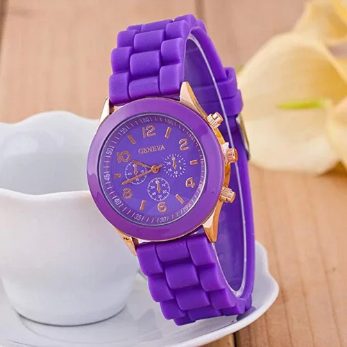 Vista 2 de CdyBox Reloj de pulsera unisex de silicona para mujer, de lujo, de cuarzo, para niña, niño, unisex