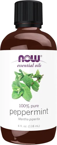 Vista 7 de Aceites esenciales NOW, aceite de menta, esencia de aromaterapia vigorizante, destilado al vapor, 100% puro, vegano, tapa a prueba de niños, 1 onza