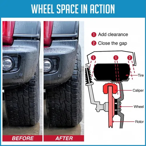 Vista 4 de Wheel Accessories Parts 2 adaptadores de espaciadores de rueda centrados en buje 5 en 4.724 in 0.197x4.724 in 1.00" de grosor 0.551 in 1.50