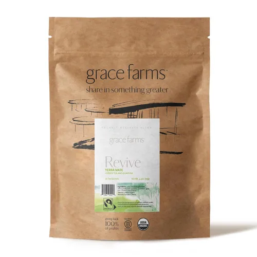 Vista 13 de Grace Farms BREATHE Wellness Mezcla de Té Orgánico (16 Sobres Piramidales) Cúrcuma y Jengibre con Hierbas Adaptogénicas Apoyo Inmunológico Sin
