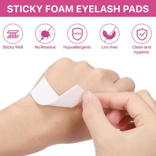 Vista 4 de Pretty memory 110 almohadillas de ojos para extensiones de pestañas, cinta de espuma precortada para extensiones de pestañas, almohadillas