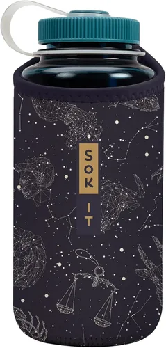Vista 133 de Sok It BotlSok Funda para botella de agua con cubierta de neopreno aislante (Floral abstracto, se ajusta a CamelBak o Nalgene de 12 onzas)