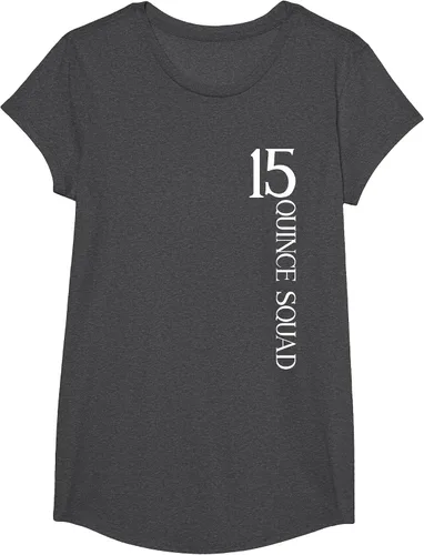 Vista 48 de Quince Squad Quinceanera 15th Birthday - Camiseta de quinceañera para niñas Asphalt Grey