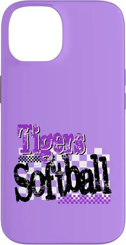 Vista 4 de Tigers Softball Mom Purple Tiger Pride Game Day School Case for iPhone 17