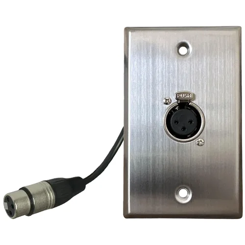 Vista 7 de DIYTECH - Placa de pared XLR de acero inoxidable de 1 puerto, hembra a