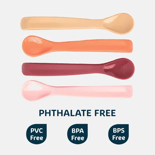 Vista 5 de Tiny Twinkle Cuchara para bebé, cuchara de alimentación para bebés sin BPA, cuchara de silicona para bebés, cucharas para bebés, artículos