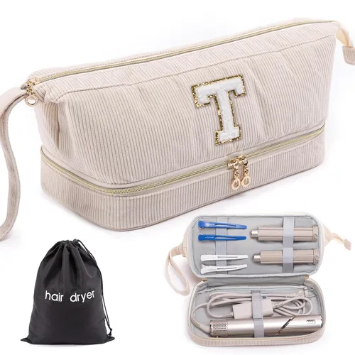 Vista 19 de Shark FlexStyle/SmoothStyle - Estuche para secador de pelo personalizado, organizador de viaje de doble capa con bolsa de secador de pelo, secadora