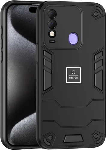 Vista 463 de Funda compatible con Redmi A1, compatible con Redmi A2 2 en 1 [PC dura + TPU], funda de teléfono negra