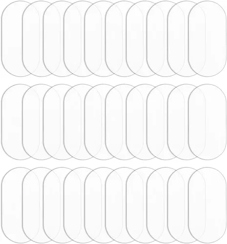 Vista 11 de FINGERINSPIRE 100 piezas de lámina de acrílico circular transparente de 1 pulgada, bases circulares en miniatura en blanco, disco de acrílico mini
