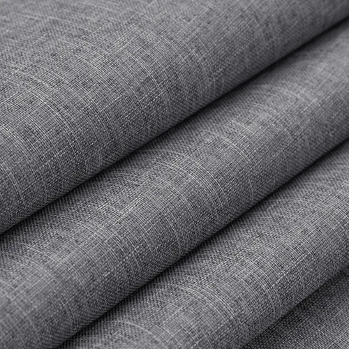 Vista 6 de Cortinas opacas cortas de lino pequeñas de 54 pulgadas de largo, juego de 2 paneles para dormitorio, sala de estar, con ojales, 100% opacas de lino