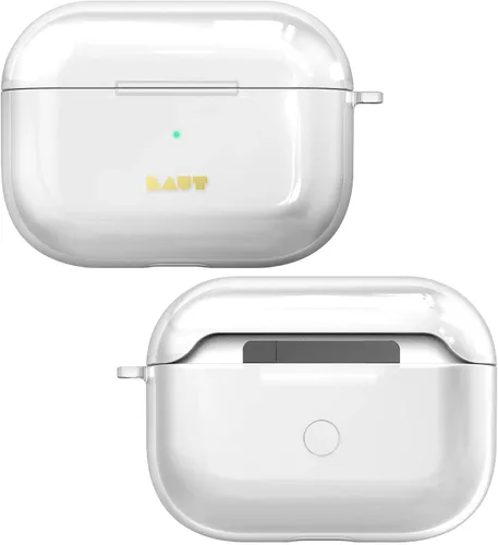Vista 2 de LAUT Crystal X para AirPods Pro Transparente Antiarañazos Mosquetón incluido • Cristal