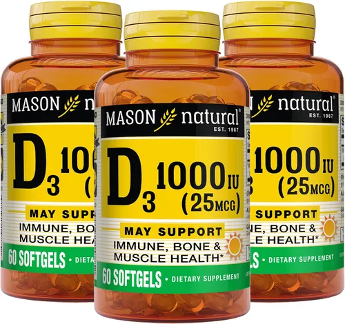 Vista 11 de MASON NATURAL Vitamina D3 2,000 UI Ultra Fuerza, Apoya la Densidad Ósea, Fuerza y Salud Inmune, 300 Cápsulas Blandas