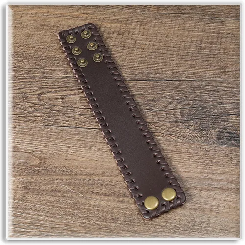 Vista 4 de Xusamss Pulsera de cuero punk, pulsera ajustable a presión