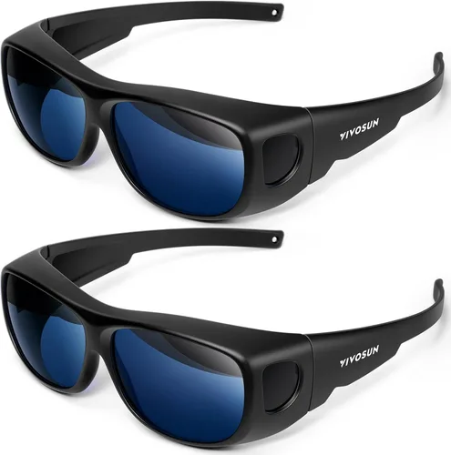 Vista 11 de VIVOSUN Gafas Protectoras de Hidropónicos Interior Anti UVA y UVB para Sala de Cultivo con Estuche para Gafas, Azul