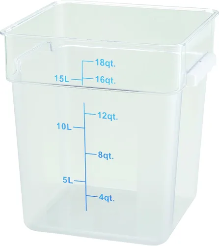 Vista 15 de Winco Contenedor de plástico cuadrado blanco de 22 cuartos