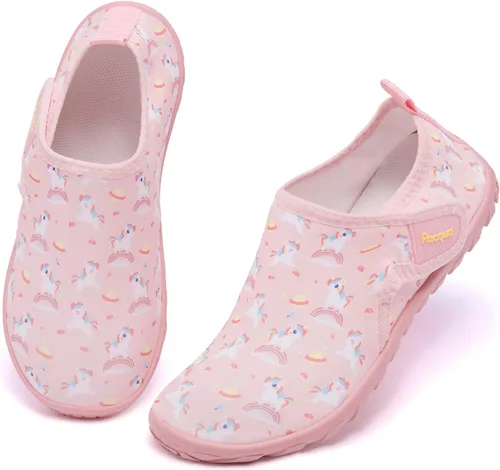 Vista 2 de Racqua Zapatos de agua para niños y niñas, de secado rápido, ligeros, deportivos, acuáticos (niños pequeñosniños grandes)