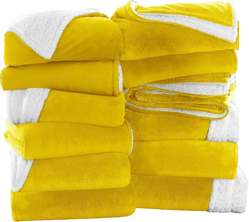 Vista 21 de IR Imperial Rooms Mantas Sherpa de color rosa bebé tamaño King para cama – Paquete al por mayor de 9 mantas Sherpa – Manta suave y esponjosa