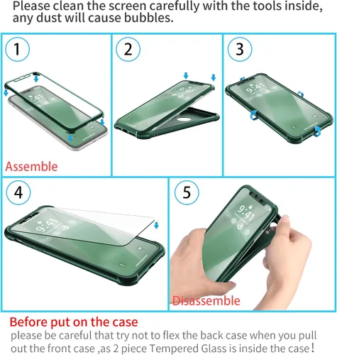Vista 7 de ORETECH Funda para iPhone XR, con [2 x Protectores de Pantalla] [Prueba de Caídas de Grado Militar de 10 Pies] [Protección de Cámara] 360° A Prueba