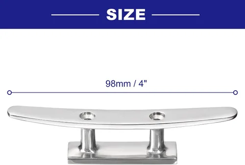 Vista 5 de uxcell Boat Cleat Open Base, 316 Stainless Steel Dock Cleat for Kayak Boat