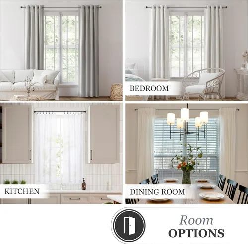 Vista 7 de KENNEY +KN71669+Kiera+Cortina+Varilla%2c+28%22-48%22%2c+Negro