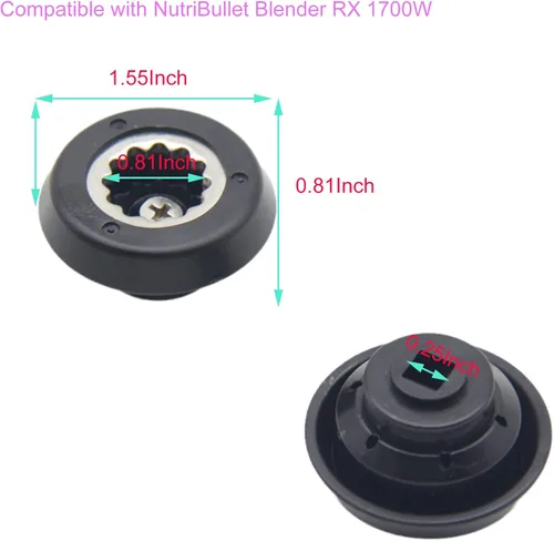 Vista 2 de Kit de zócalo de repuesto para licuadora, compatible con Nutri Blender RX 1700W (1 unidad)