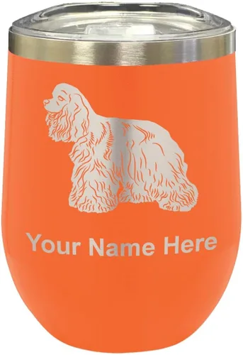 Vista 28 de LaserGram Vaso de vino de acero inoxidable de doble pared, grabado personalizado incluido (negro)