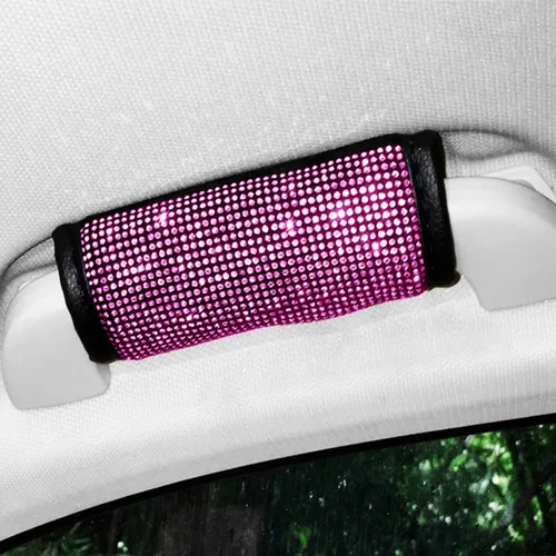 Vista 16 de Paquete de 2 fundas brillantes para manija de puerta de seguridad para automóviles, con cristales brillantes, almohadillas protectoras para manija