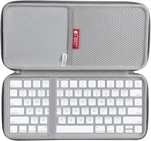 Vista 7 de Hermitshell Funda rígida de viaje para Apple Magic Keyboard MLA22LL/A Bluetooth (PU, negro)