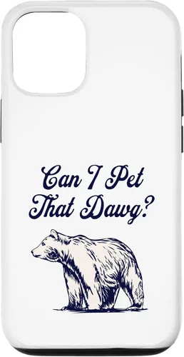 Vista 4 de iPhone 13 Pro Max Can I Pet That Dawg? Bear Meme Funda Southern Accent