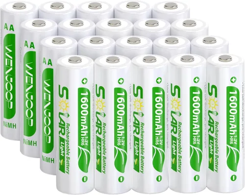 Vista 11 de Paquete de 12 baterías recargables AA de 1600 mAh para luces