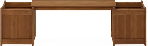 Vista 8 de Furinno FG16011 Tioman - Caja de flores de madera dura, color marrón