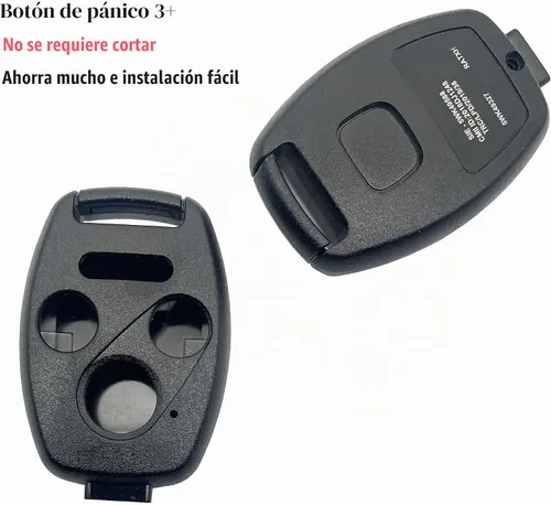 Vista 2 de Sin corte Reemplazo de funda para llave Honda 2003-2012 Accord 2005-2010 Civic 2005 2006 CR-V Pilot Ridgeline Oldyssey, llave de entrada sin llave