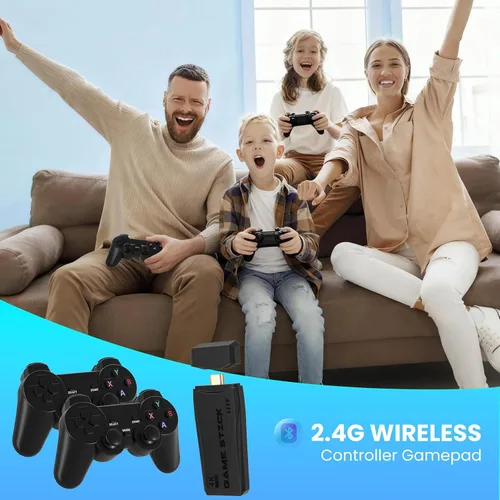 Vista 2 de Consola de juegos retro, más de 20.000 videojuegos clásicos, Game Stick con emuladores incorporados 15, videojuegos Plug and Play para TV 4k