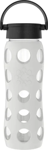 Vista 10 de Lifefactory Botella de agua de vidrio sin BPA de 12 onzas con tapa clásica y funda protectora de silicona, Marigold Caléndula