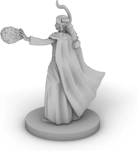 Vista 4 de Female Elf Druid 2 Mesa DND Gaming Miniatura