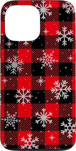 Vista 23 de iPhone 13 Copos de nieve caída nieve nieve Navidad invierno rojo cuadros caso
