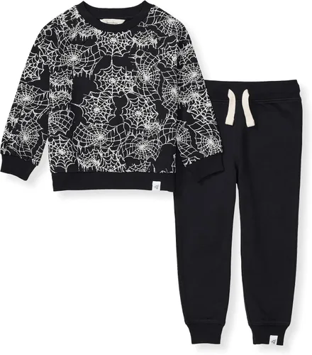Vista 21 de Burt's Bees Baby Boys Organic Cotton Sweatshirt & Jogger Set, Outfit Bundle Fútbol de lavado ácido