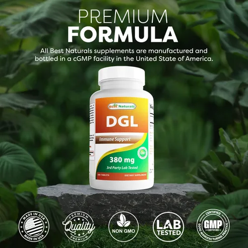 Vista 5 de Best Naturals DGL Masticable 380 mg 180 Comprimidos