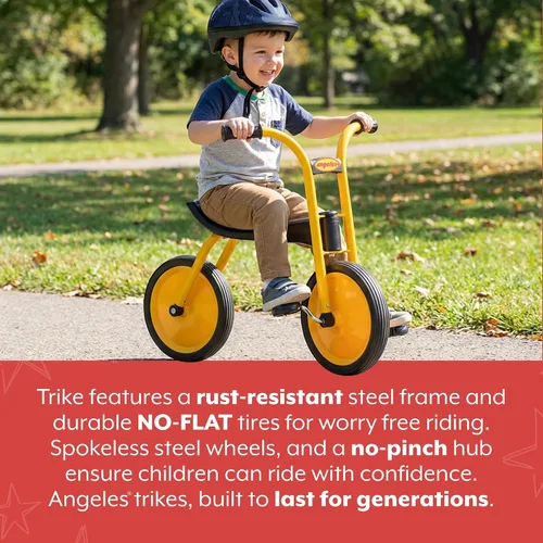 Vista 2 de MYRIDER Triciclo para niños pequeños, triciclo para niños de preescolar, guardería, triciclos para niños de juegos, neumáticos de goma, Bicicleta