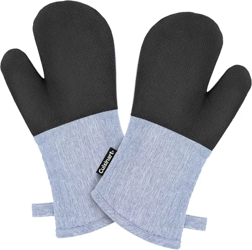 Vista 13 de Cuisinart Chambray - Guantes para horno de cocina, resistentes al calor Carbón