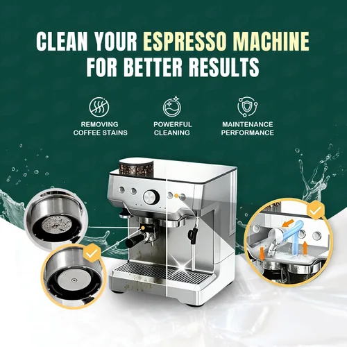 Vista 3 de Tabletas de limpieza para máquina de café expreso, limpiador de máquina de café compatible con Breville Barista Express, Gaggia, Delonghi, Jura