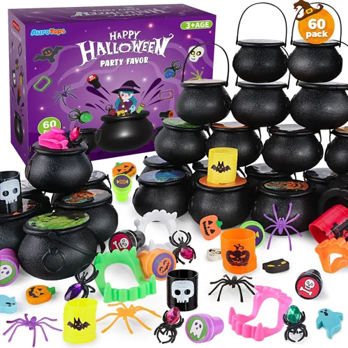 Vista 10 de Recuerdos de fiesta de Halloween para niños, paquete de 24 juguetes