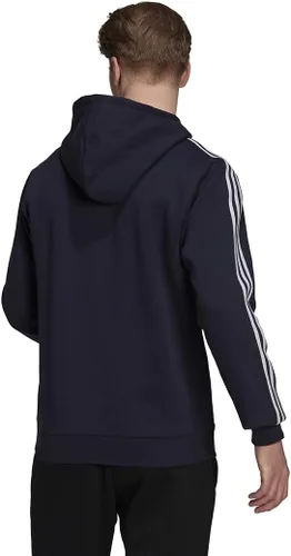 Vista 2 de adidas Men's 3-Stripes Fleece Hooded Sweatshirt