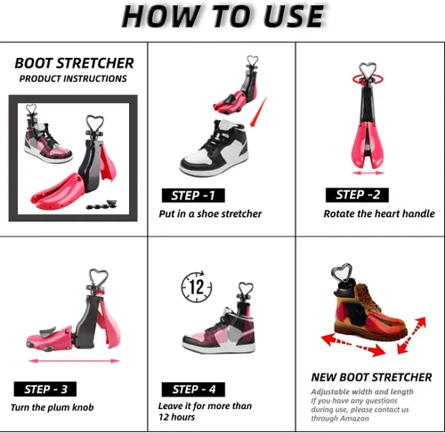 Vista 4 de XYH Ensanchador de zapatos para mujeres y hombres, elástico en 4 direcciones, para mujeres y hombres, altura y ancho hombres talla de EE. UU. 6-10