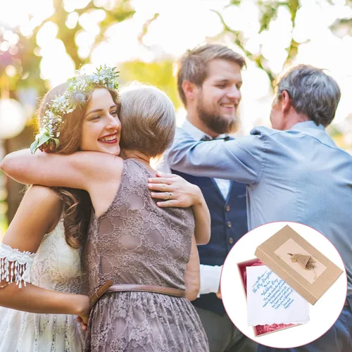 Vista 4 de Tegeme Pañuelo de novia pañuelo de boda para hija, regalo de boda, recuerdo Hankie y ángel azul novia pañuelo
