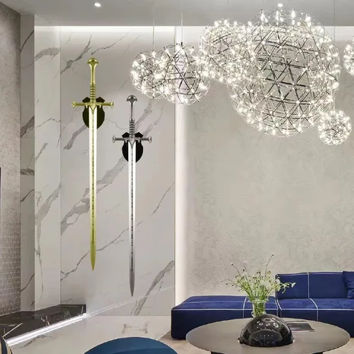 Vista 3 de WANLIAN Soporte de pared para espada, soporte de espada, gancho de pared, soporte de pared para espada, daga, hacha, keyblade sin pantalla vertical