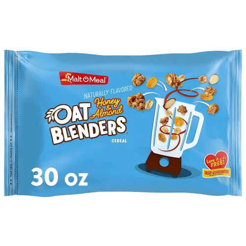 Vista 8 de Malt-O-Meal Honey and Oat Blenders Cereal de desayuno para niños, tamaño familiar, a granel, bolsa de 32 onzas