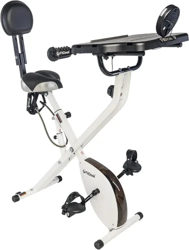 Vista 2 de FitDesk Escritorio de bicicleta de ejercicio de pie 3.0, entrenador de ciclismo de interior de altura ajustable con bandeja para portátil FitDesk 3.0