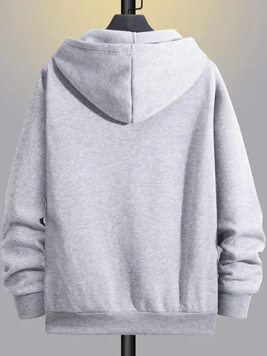 Vista 2 de SHENHE Sudadera con capucha de manga larga con cremallera para hombre, con bolsillos