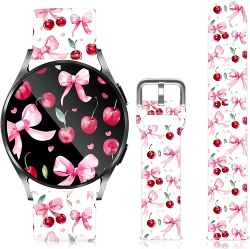 Vista 28 de Correa de reloj de 20 mm de Navidad compatible con Samsung Galaxy 6/5/5 Pro/4/4 Classic/3 (41 mm)/Active 1 y 2, tamaños 40 mm 41 mm 42 mm 44 mm 45